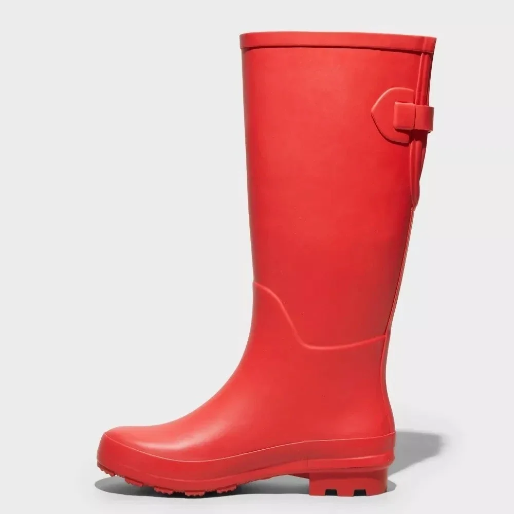 Women's River Tall Rain Boots A New Day Red Size 6 New With Tags